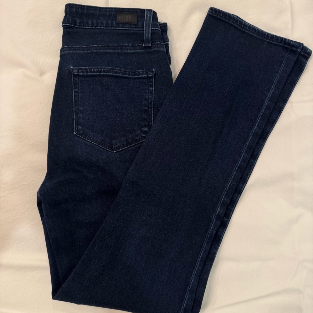 Paige Cindy 30 inch High Rise Straight Jean Monique Wash 28